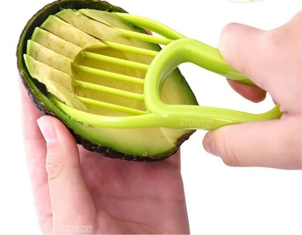 JJYY 3 In 1 Avocado Slicer Shea Corer Butter Fruit Peeler Cutter Pulp Separator Plastic Knife Kitchen Vegetable Tools