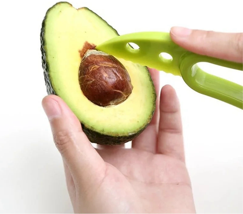 JJYY 3 In 1 Avocado Slicer Shea Corer Butter Fruit Peeler Cutter Pulp Separator Plastic Knife Kitchen Vegetable Tools