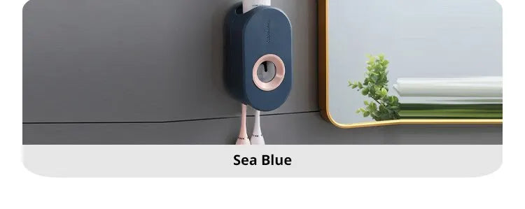 Automatic Toothpaste Squeezer Set Home Wall Bracket Toothbrush Holder Dust-proof Wall-mounted Toothpaste Squeezer