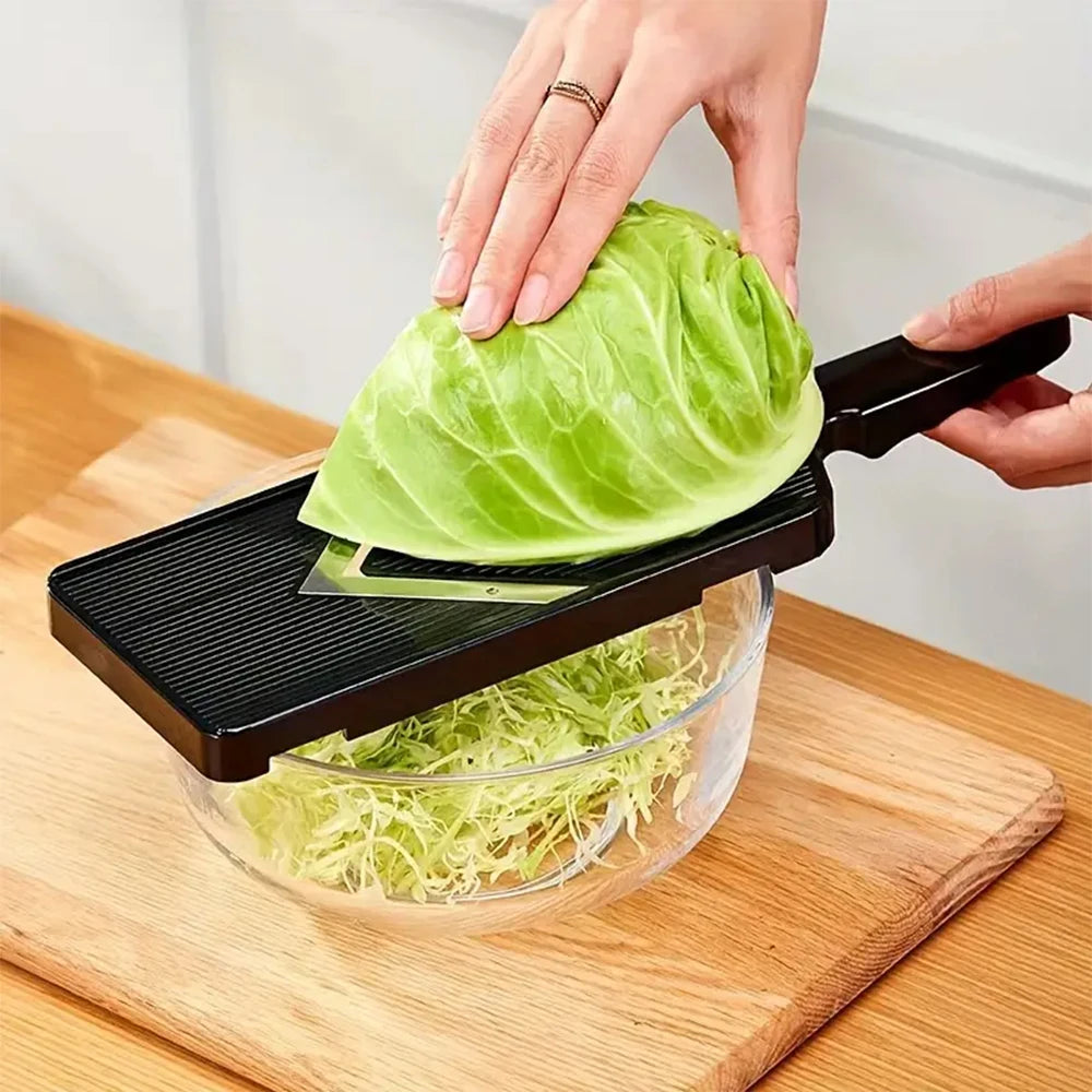 LMETJMA Cabbage Slicer Grater Stainless Steel Cabbage Scraper Vegetable Cutter Julienner Shredder Mandoline Food Slicer JT265