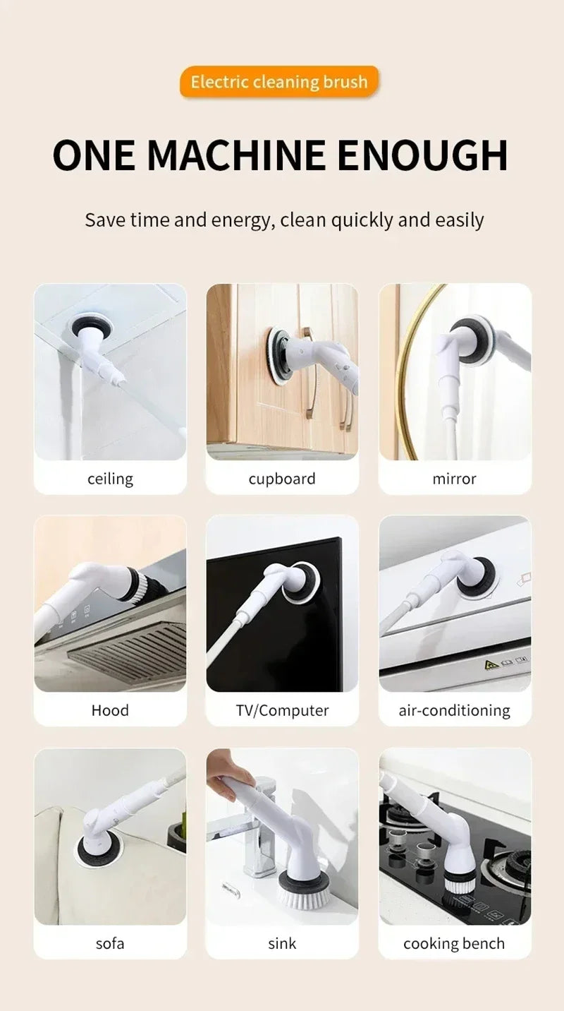 Electric Spin Scrubber – Powerful Cordless Cleaning Brush
