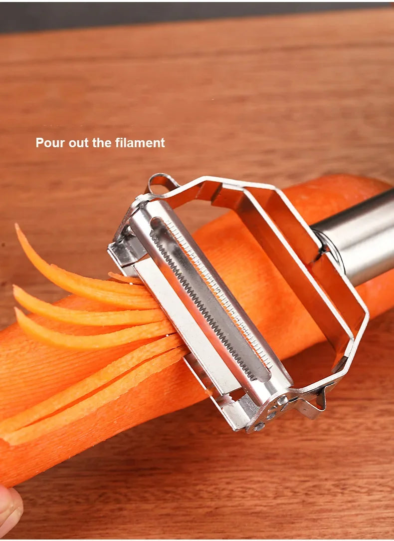 Stainless Steel Peeler Fruit Vegetable Multifunction Grater Julienne Peeler Slice Melon Potato Carrot Cucumber Home Kitchen Tool