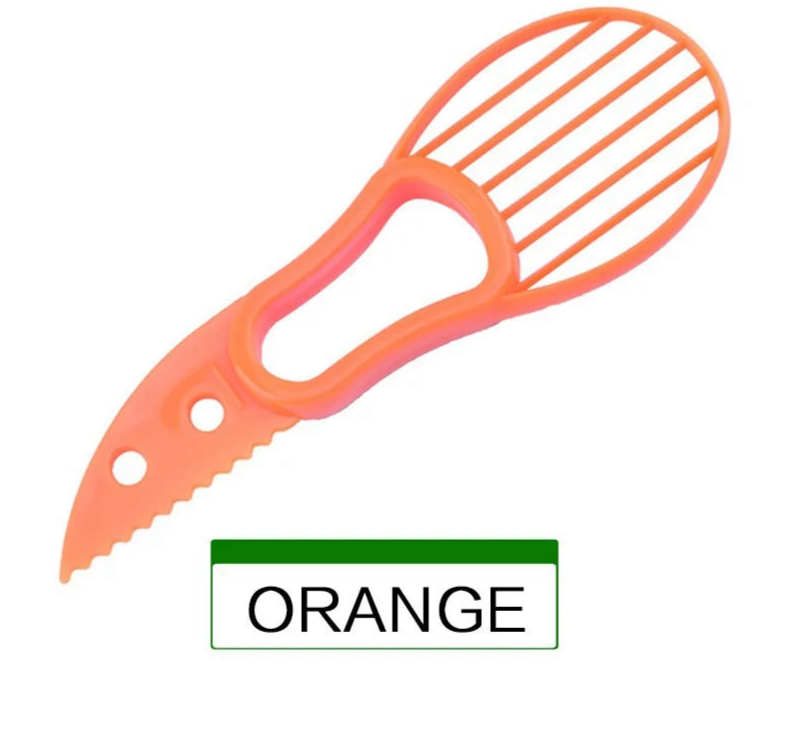 JJYY 3 In 1 Avocado Slicer Shea Corer Butter Fruit Peeler Cutter Pulp Separator Plastic Knife Kitchen Vegetable Tools