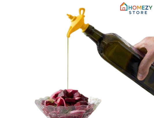 Creative silicone Aladdin lamp wine pouring device kitchen oil pouring nozzle leak proof sealing plug spiral type wine