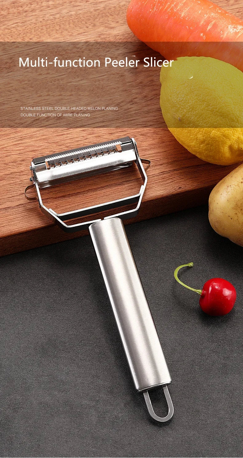 Stainless Steel Peeler Fruit Vegetable Multifunction Grater Julienne Peeler Slice Melon Potato Carrot Cucumber Home Kitchen Tool