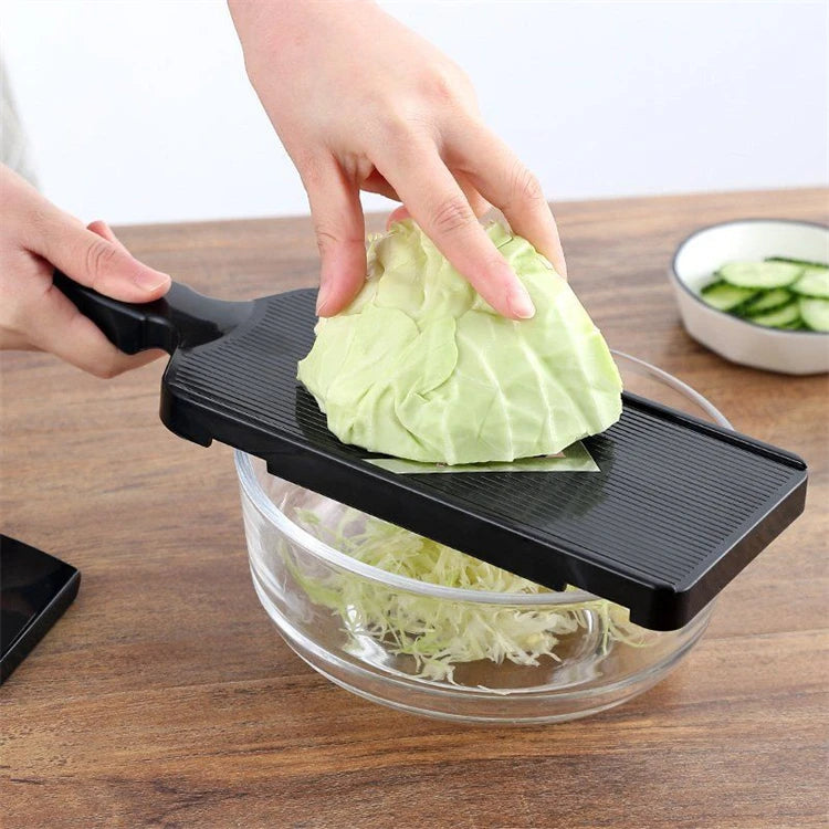 LMETJMA Cabbage Slicer Grater Stainless Steel Cabbage Scraper Vegetable Cutter Julienner Shredder Mandoline Food Slicer JT265