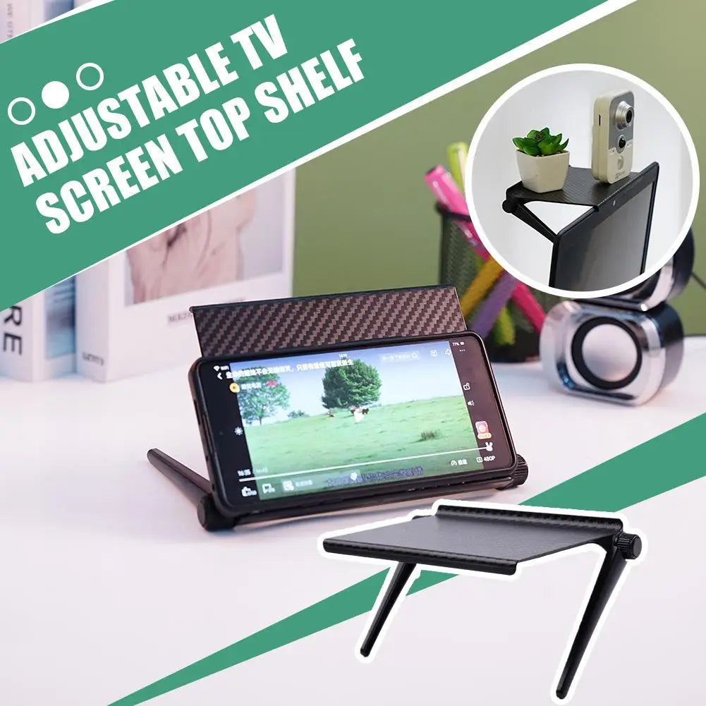 Home Organizer Adjustable TV Screen Stand Set-top Box Shelf Storage Bracket Punch-free Router TV Storage Rack Holder High Qualit