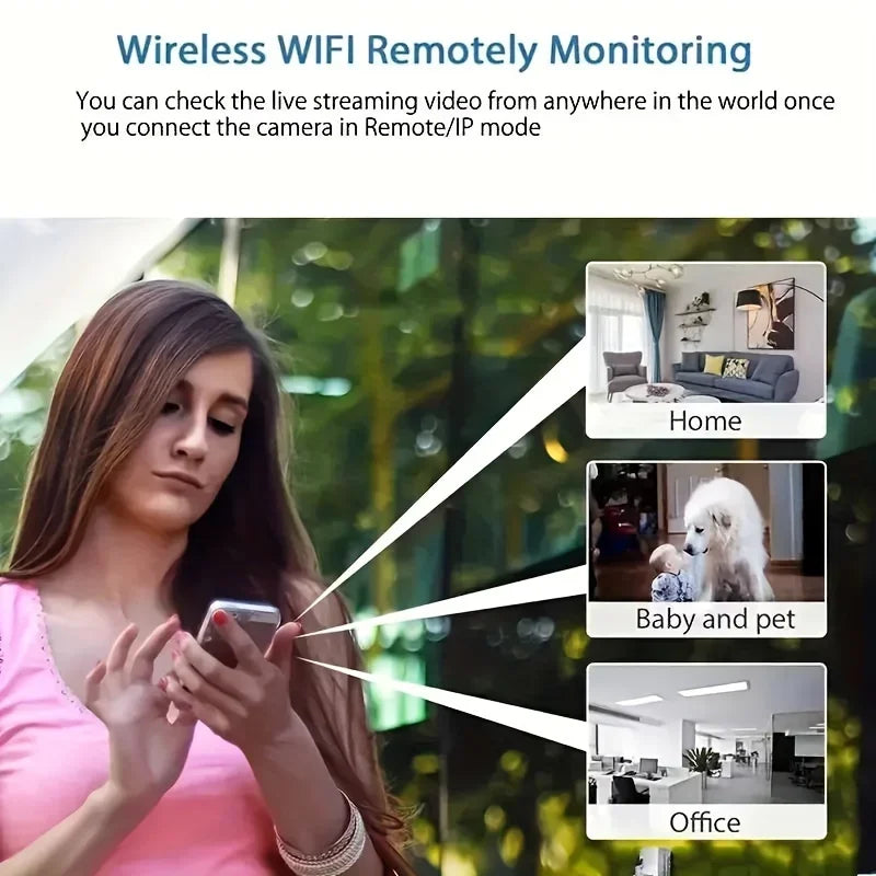 Smart Home Security Camera Small CCTV Night Vision Motion Detection Alarm Monitor Remote Wireless Camcorder Video Surveillance