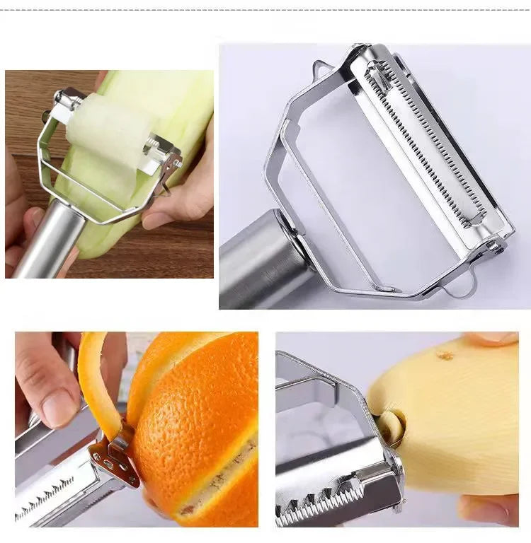 Stainless Steel Peeler Fruit Vegetable Multifunction Grater Julienne Peeler Slice Melon Potato Carrot Cucumber Home Kitchen Tool