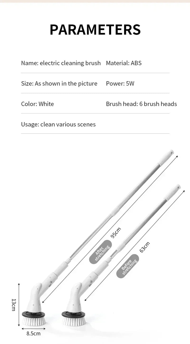 Electric Spin Scrubber – Powerful Cordless Cleaning Brush