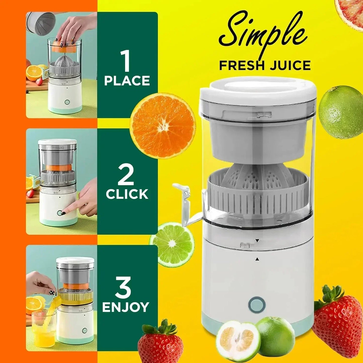 Electric Citrus Juicer – Powerful & Quiet for Fresh Juices at Home