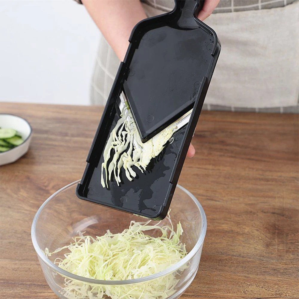 LMETJMA Cabbage Slicer Grater Stainless Steel Cabbage Scraper Vegetable Cutter Julienner Shredder Mandoline Food Slicer JT265