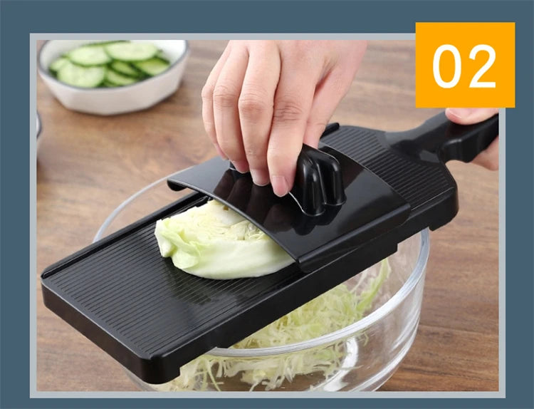 LMETJMA Cabbage Slicer Grater Stainless Steel Cabbage Scraper Vegetable Cutter Julienner Shredder Mandoline Food Slicer JT265