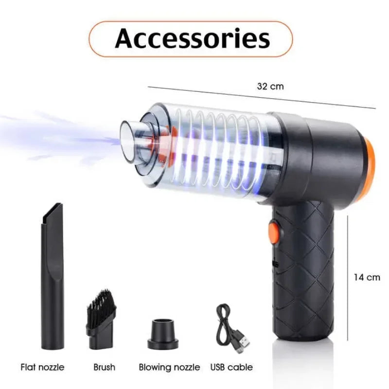 Car Vacuum Cleaner Car Cordless Mini Vacuum Cleaner Powerful Blower Powerful Suction  Dual Purpose Pet Vacuum Cleaner
