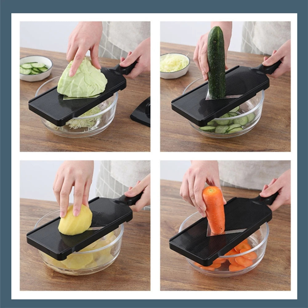 LMETJMA Cabbage Slicer Grater Stainless Steel Cabbage Scraper Vegetable Cutter Julienner Shredder Mandoline Food Slicer JT265