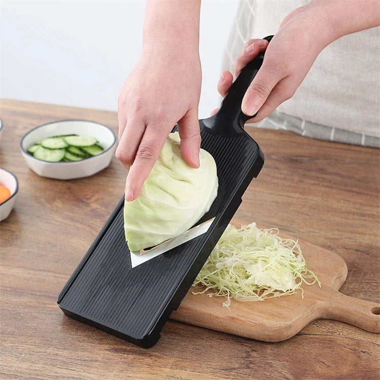 LMETJMA Cabbage Slicer Grater Stainless Steel Cabbage Scraper Vegetable Cutter Julienner Shredder Mandoline Food Slicer JT265